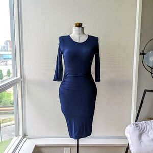 Obakki Sweater Dress with Ruched Side